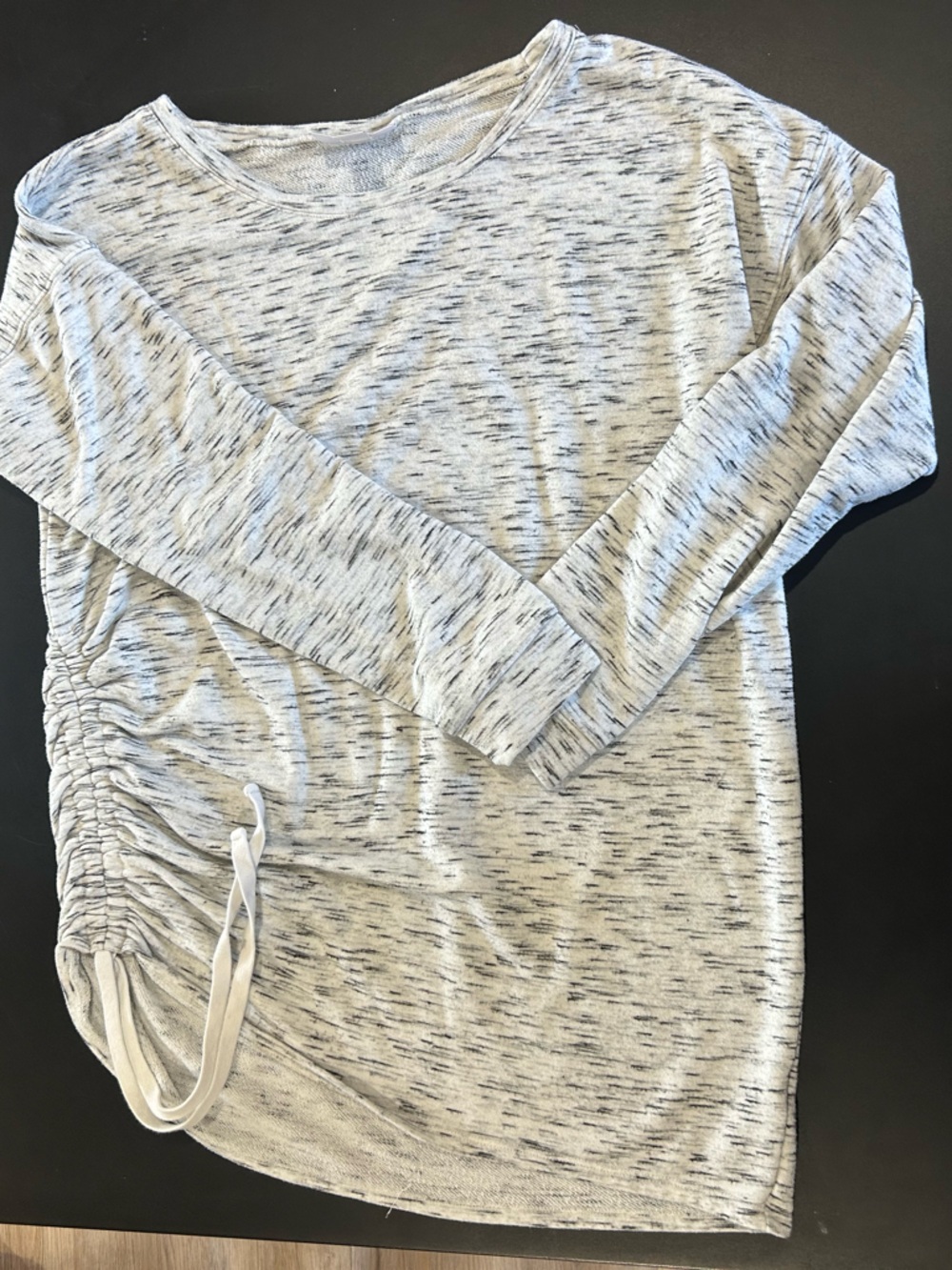 Motherhood Maternity Long Sleeve Top with Side Drawstring Detail